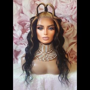 100%virgin human hair closure wig 18